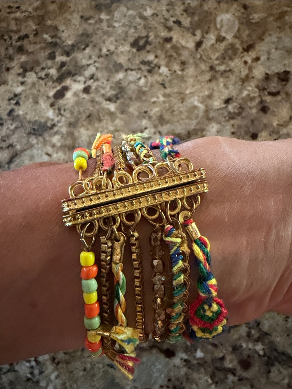 Boho Multicolor Multistrand Bracelet Stack - Unbranded - Picture 4 of 4